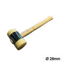 Mazzuola testa in plastica diametro 22-28-35-45-60 mm con teste intercambiabili