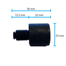Adapter with 1/2 "square drive for chucks with 1/2" X20 FERMEC threaded connection