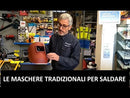 Schermo a casco per saldatore SACIT S700R con antina frontale ribaltabile ribaltabile