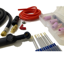 TIG torch 25 (small) connector with spare parts and electrodes