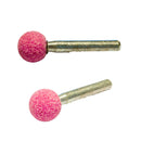 Spherical wheel with 6 mm diameter shank in pink corundum 4 models available