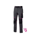 Women's work trousers Upower Atom Lady with fuchsia inserts