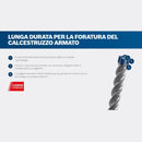 Punte Bosch SDS Plus 7X EXPERT 4 taglienti per calcestruzzo e muratura diversi formati disponibili