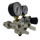 Nitrogen pressure reducer for food use with 2 majormix oxyurbo gauges