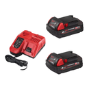 Compact percussion drill with 2 batteries M18 2.0AH MILWAUKEE BPD-202C