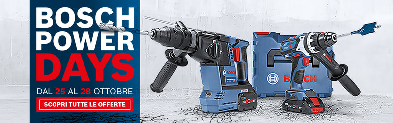 BOSCH POWER DAYS 25-28 Ottobre 2021: offerte prezzi bassissimi su Bosch Professional