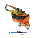 Cinghie-di-sicurezza-per-ancoraggio-d-carichi-con-estremità-ad-uncino-e-cricchetto.-Serie-50-mm.-5-Ton.:-Tenditore-in-acciaio-zincato-anticorrosione.-Nastro-in-poliestere-100%-alta-tenacità-Tensione-del-nastro-con-azionamento-della-leva-verso-il-basso-ITIS-RER-503