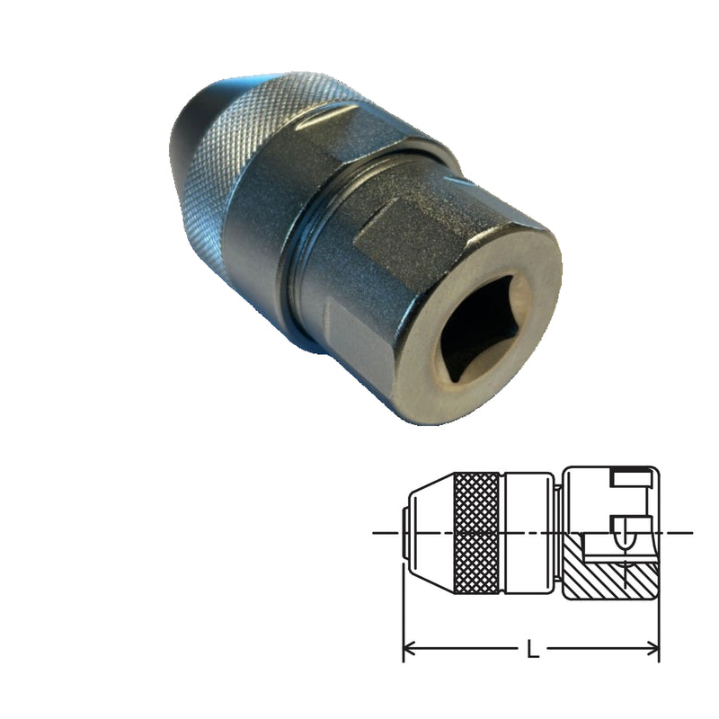 Mandrino per maschiatura M10-M20 utilizzo con avvitatore att. quadro 1/2" FERMEC 4131A-3