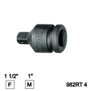 Bussola att. quadro Riduzione per avvitatore percussione o pneumatico 982RT