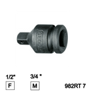 Bussola att. quadro Maggiorazione per avvitatore percussione o pneumatico 982RT