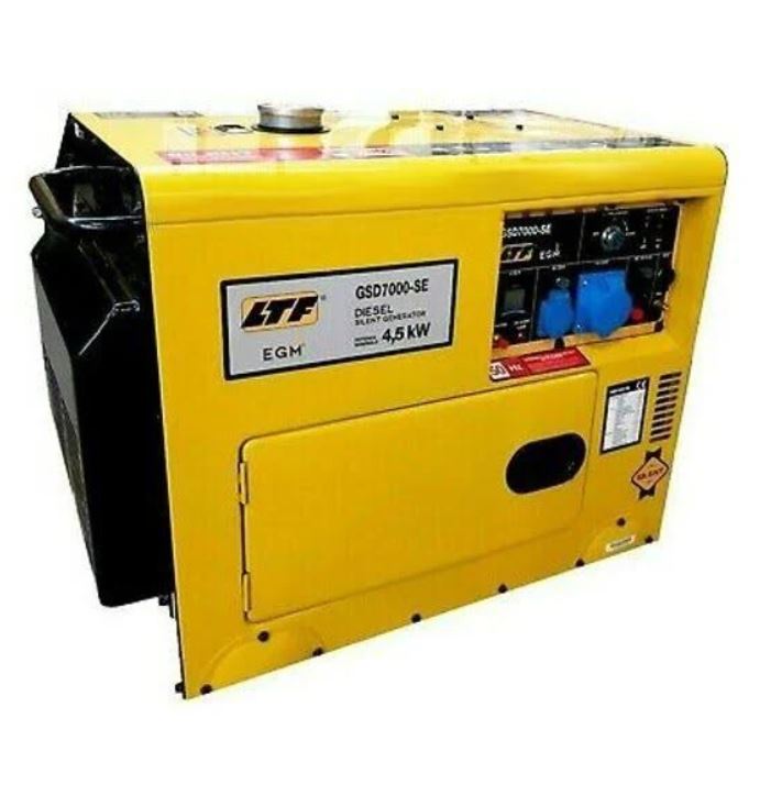 Generatore di corrente carrellato 5kW monofase 16A/230V+32A/230V Diesel LTF GSD7000-SE