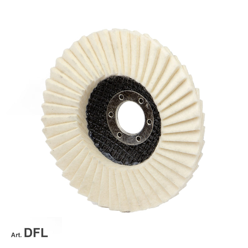 Disco lamellare in feltro d.125mm per lucidatura a specchio ROSVER DFL