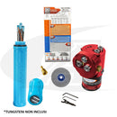 Kit Testa Affila Punta TIG Elettrodo Tungsteno Saldatura TIG Arc-Zone Sharpie DX™ PRO Kit Angolo Regolabile 15°-45° Colore Rosso con Contenitore Elettrodi Tungsteno ArcSaber™ e Ruota Diamantata di Scorta