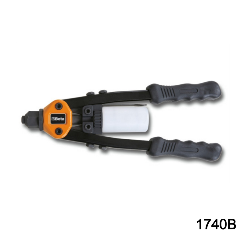 Rivettatrice manuale con 5 testine intercambiabili per rivetti ø 2,4÷6,4 BETA 1740B 280 - 330mm