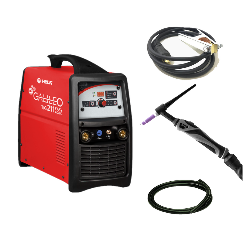 Kit-Saldatrice-Inverter-con-accessori-HELVI-Easy-GALILEO-211-AC/DC-pulsato-TIG-alluminio-Tecnista