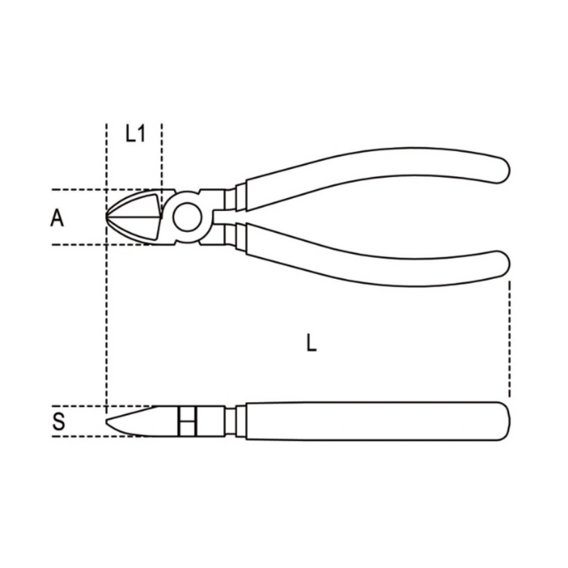 Tronchesi a taglienti diagonali manici antiscivolo lungh.140-160 mm BETA 1082G
