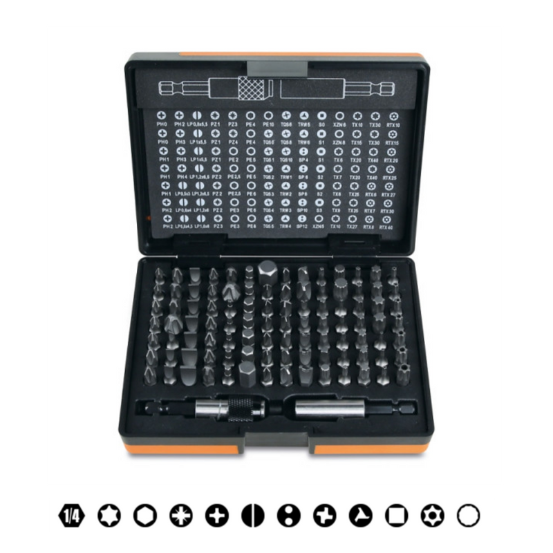 Set-98-BI- INSERTI-1/4"-impronta-mista-con-2-portainserti-BETA-861/C100