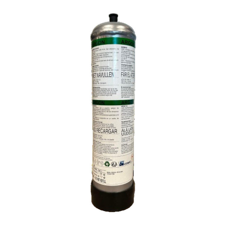 Bombola Argon Usa e Getta per Saldatura TIG da 0.950lt. Tecnista 110 bar