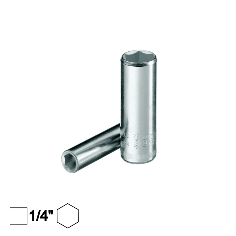 Bussola-esagonale-lunga-50mm-attacco-quadro-da-1/2"-esagono-da-4mm-a-13mm-cromo-vanadio-GEDORE-946GB
