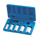 FERVI 0712/005 Assortimento di 5 seghe a tazza HSS frese e adattatore in cassetta