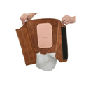 Ghette pelle crosta bovino lunghezza 36cm sopra scarpe per saldatore LAVA BROWN WELDAS 44-7114