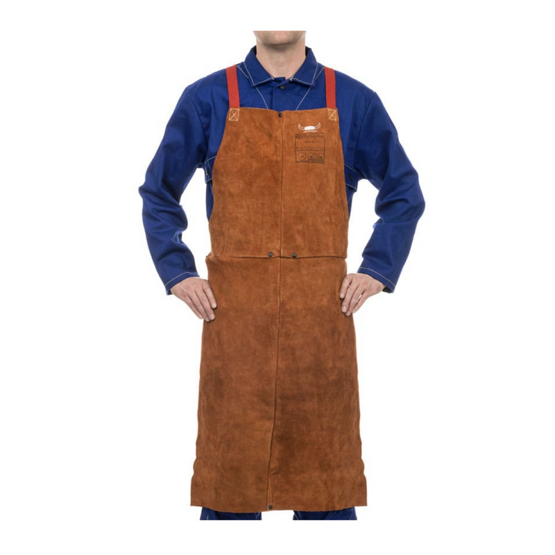 Grembiule per saldatore in pelle crosta 80x107mm WELDAS LAVA BROWN 44-7142 W