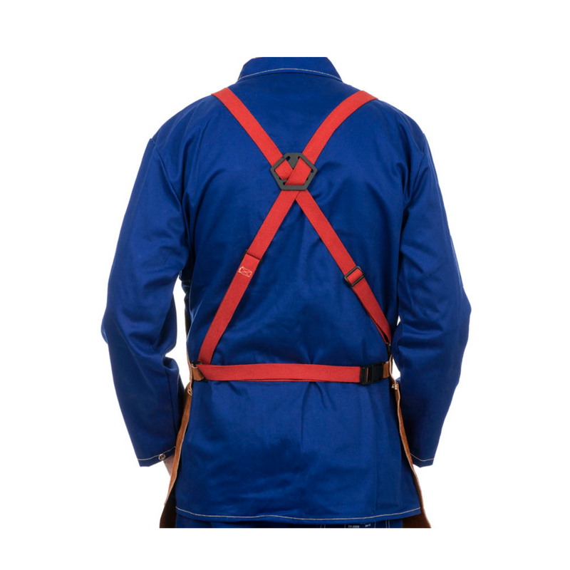 Grembiule per saldatore in pelle crosta 80x107mm WELDAS LAVA BROWN 44-7142 W