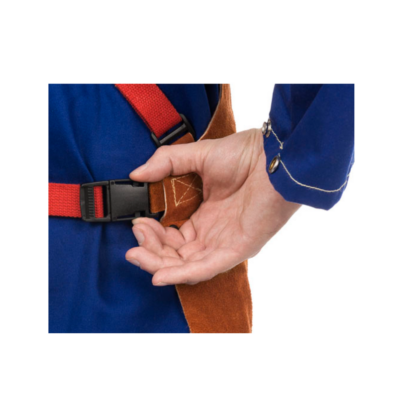 Grembiule per saldatore in pelle crosta 80x107mm WELDAS LAVA BROWN 44-7142 W