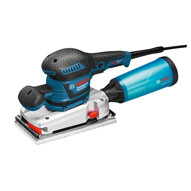 Levigatrice orbitale a filo 230V Bosch GSS 280 AVE piastra 114 x 226 mm 350W con valigetta e 3 fogli abrasivi forati