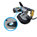 set-con-sega-a-nastro-manuale-e-basamento-staccabilecon-5-lame-incluse-e-olio-da-taglio-o-per-filettare-con-tavolo-da-saldatura-inclinabile-e-trasportabile-forato-per-saldatura-mig-mag-mma-tig-o-per-piano-d'appoggio-2-mini-magneti-di-posizionamento-multi-angolo-li vella-magnetica-squadra-semplice-e-dpi-occhiale-e-guanti-TECNISTA