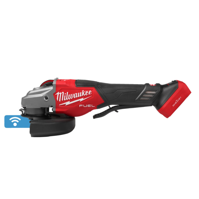 smerigliatrice-angolare-per-dischia-da-125mm-di-diametro-a-velocità-varabile-alimentata-a-batterie-M18-tecnolocia-FUEL-e-ONEKEY-MILWAUKEE-M18-4933493419-M18 FHSAGO125VXPDB2-0X