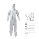 Tuta monouso bianca ODB Safety COV02MO Cat. III Tipo 5B 6B con cappuccio