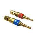 Valvola di sicurezza per impugnatura cannello saldobrasatura 1/4" con portagomma 5-8 mm Gas o Ossigeno OXYTURBO