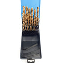 Serie 25 punte cilindriche in HSS per ferro diametri 1-13mm Fervi P062