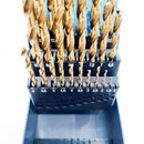 Serie 25 punte cilindriche in HSS per ferro diametri 1-13mm Fervi P062