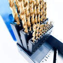 Serie 25 punte cilindriche in HSS per ferro diametri 1-13mm Fervi P062