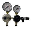 CO2 pressure reducer for food use with 2 majormix oxyturbo gauges