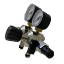 CO2 pressure reducer for food use with 2 majormix oxyturbo gauges