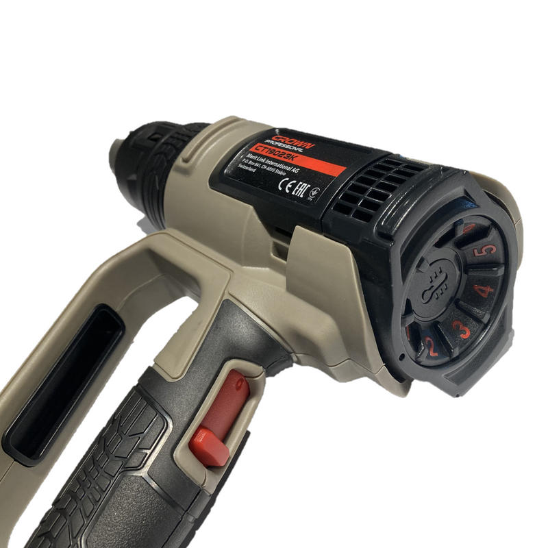 Hot Air Gun Heat gun max 600 ° C three speeds with CROWN accessories