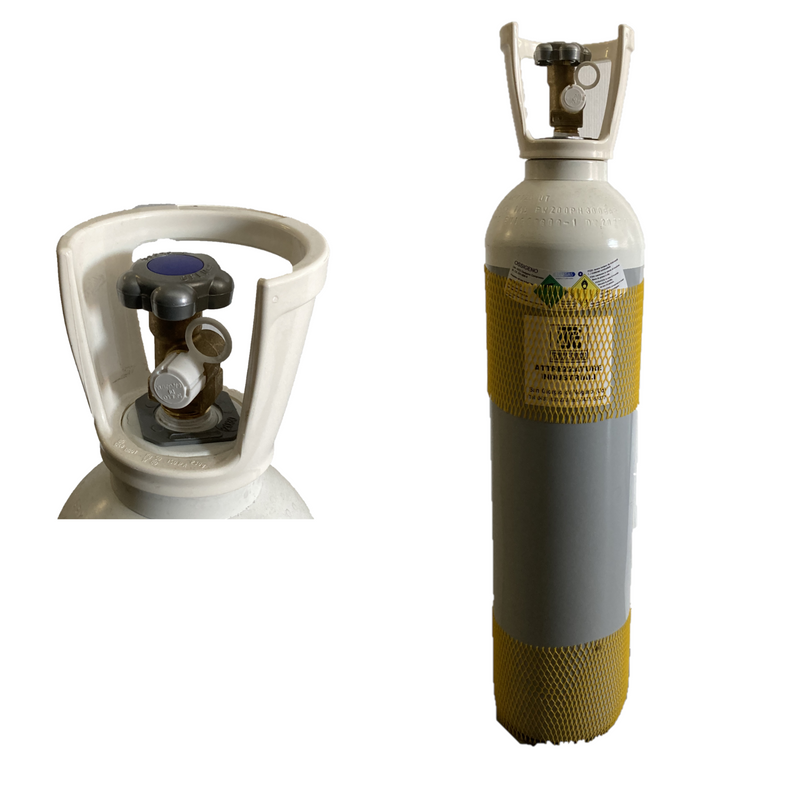 Bombola Ossigeno Per Saldatura 14 Litri Gas incluso Ricaricabile con certificazione