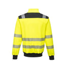 Felpa-lavoro-alta-visibilità-nero/giallo-o-Nero/arancio-con-zip-taglie-dalla-S-alla-5XL-PORTWEST-PW370
