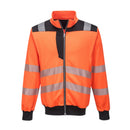 Felpa-lavoro-alta-visibilità-nero/giallo-o-Nero/arancio-con-zip-taglie-dalla-S-alla-5XL-PORTWEST-PW370