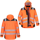 Giacca-calda-antipioggia-idrorepellente-ALTA-VISIBILITA'-3in1-arancio-dalla-taglia-S-alla-4XL-PORTWEST-PW365