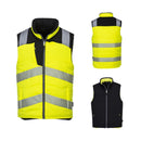 gilet-imbottito-alta-visibilità-giallo-o-nero-REVERSIBILE-taglie-da-S-a-3XL-PORTWEST-PW374