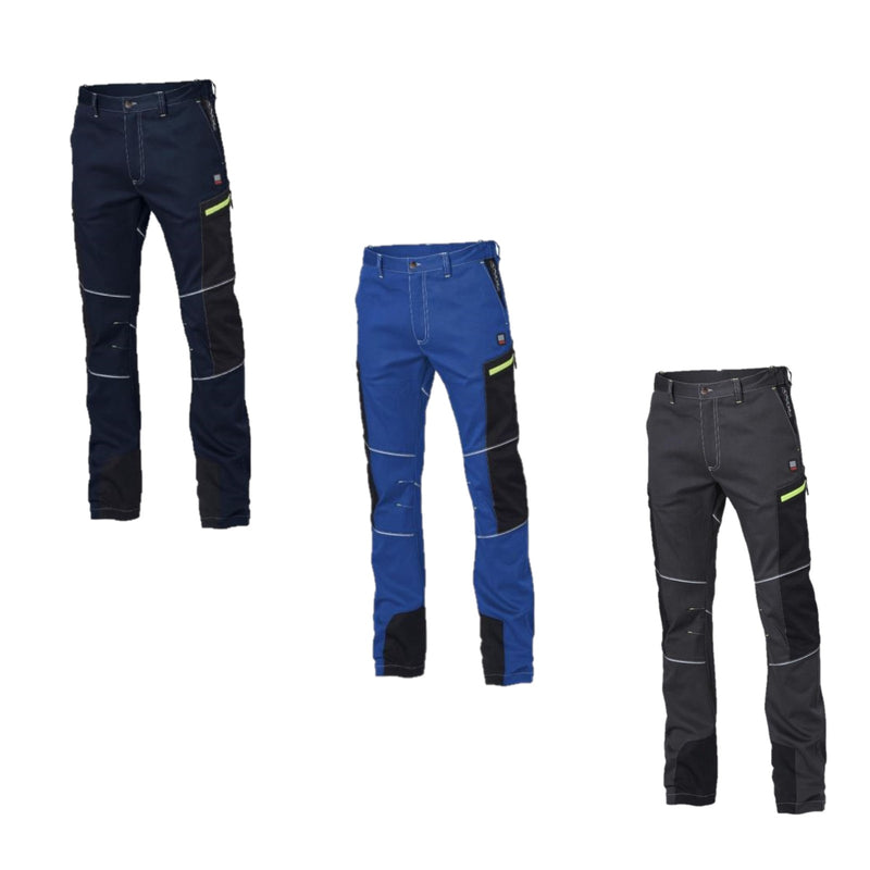 Pantaloni da lavoro multi-tasche Blu scuro-Blu chiaro-Grigio Taglia S a 3XL SIGGI BERGEN
