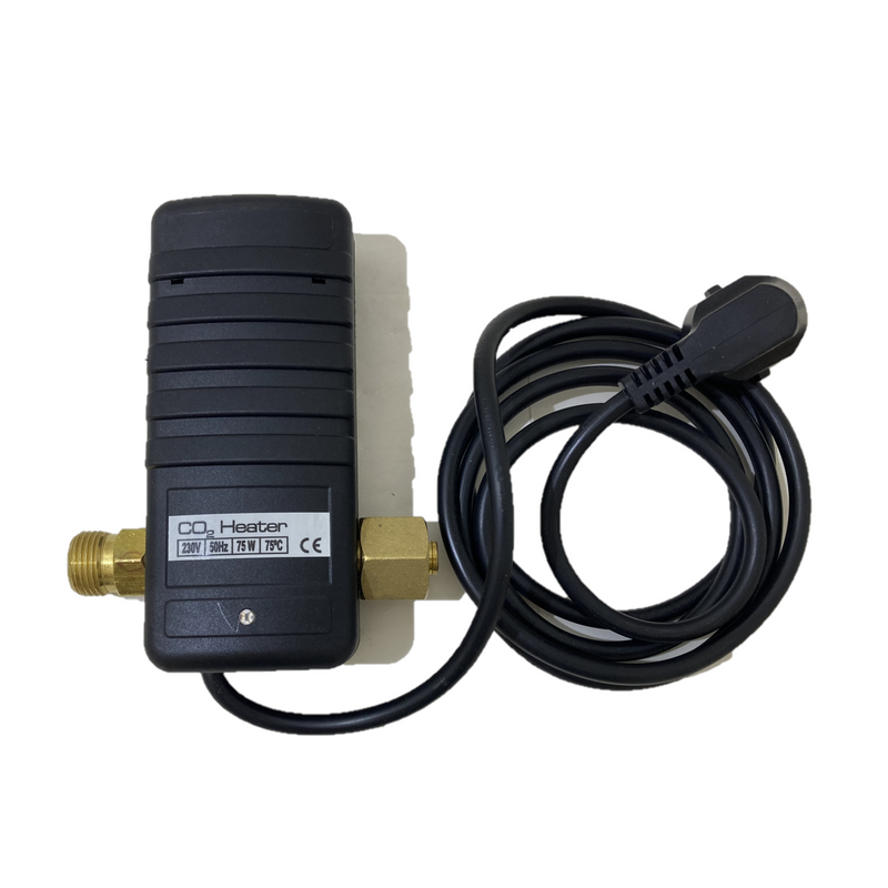 CO2 gas preheater to be applied between the gas cylinder and the pressure reducer