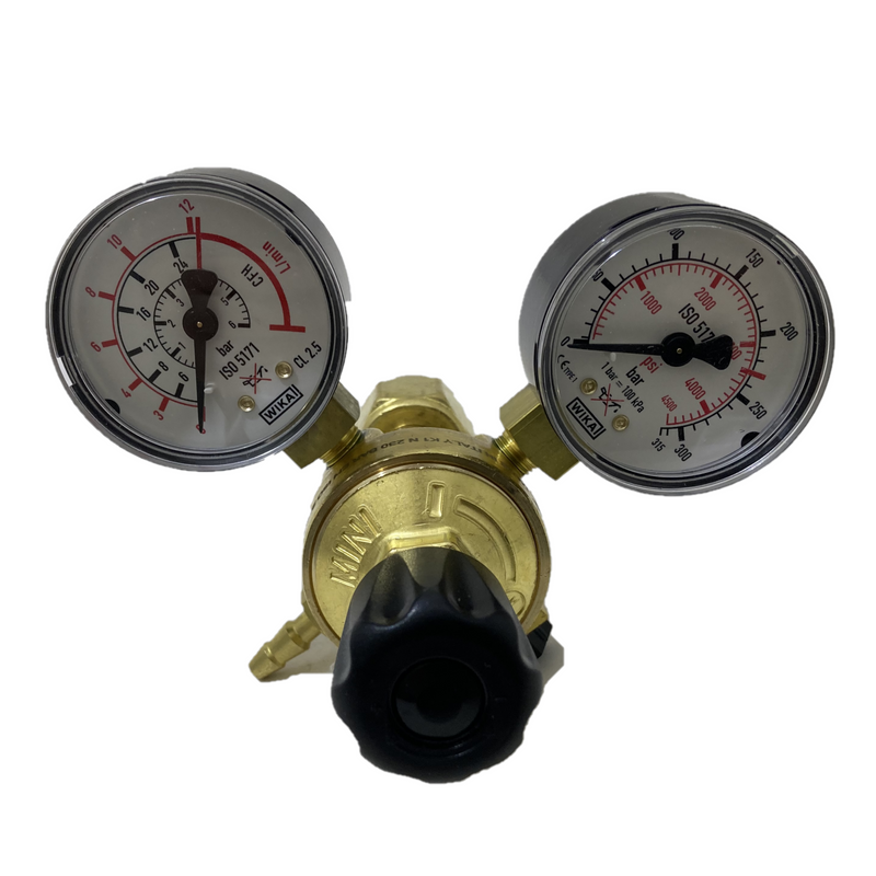 Mini pressure reducer for CO2 gas to 2 mig / Mag iron welding pressure gauges