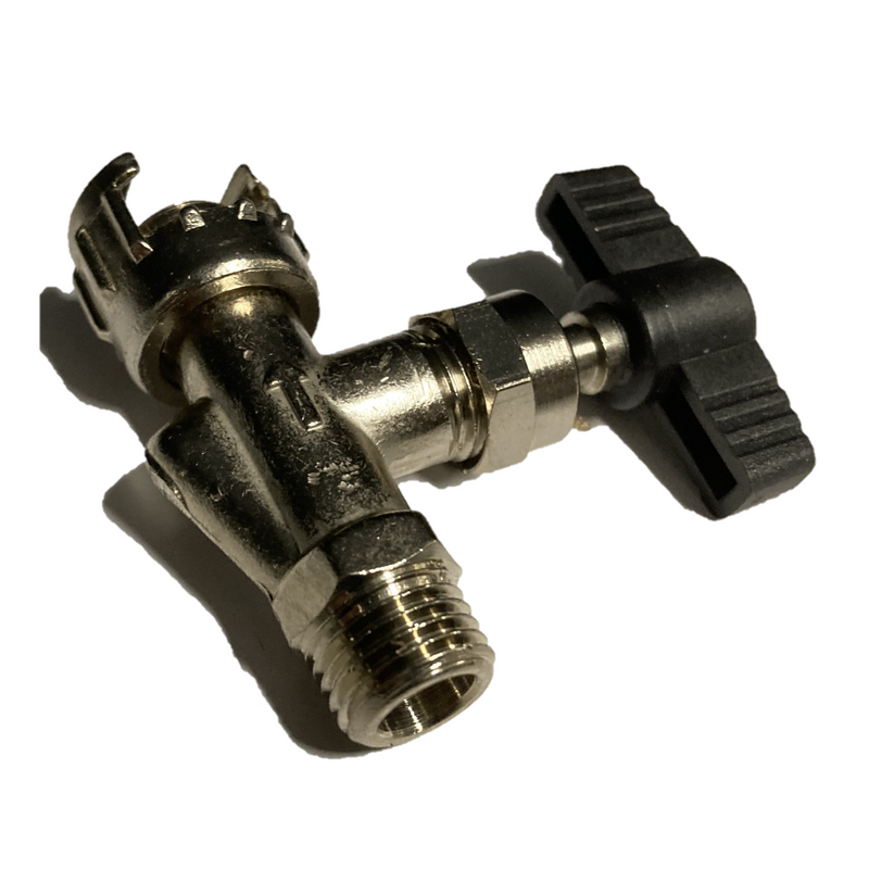 Tap for compressed air with 1/4 "AIREX connection baking nut