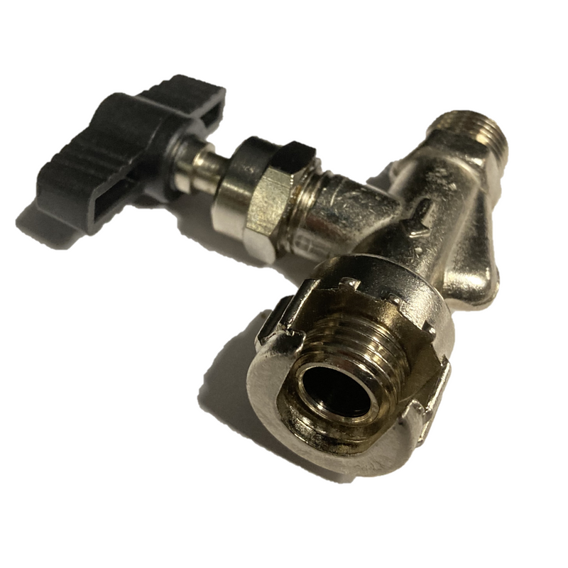 Tap for compressed air with 1/4 "AIREX connection baking nut