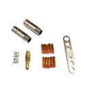 Spare parts set for MIG BZ welding wire torch 15 nozzles, wire guide tips, tip holder, 16 pieces springs